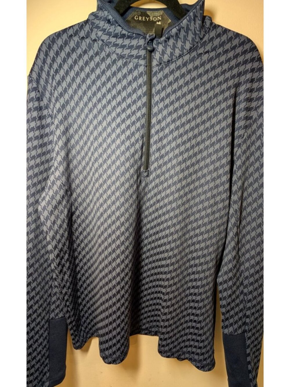 Greyson Sacred Spirits Jacquard Zip Neck Sweater, Men's Size Large